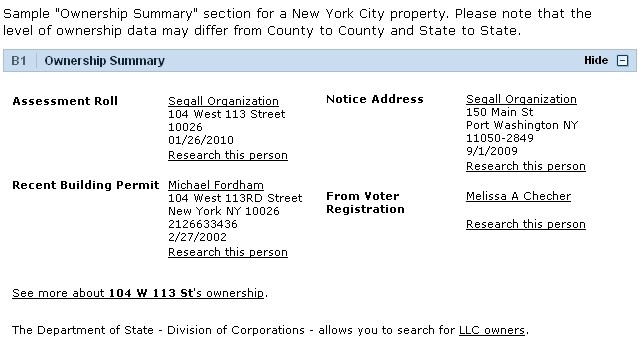 Property Title History Ownership Records