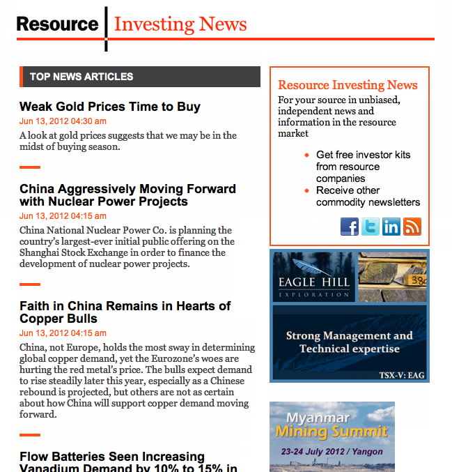 Stock Newsletter