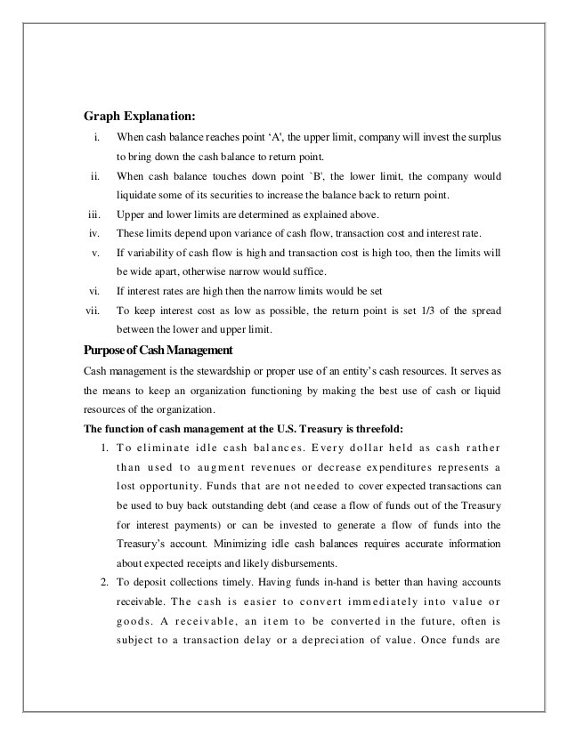 The Cash Investment Policy Statement – Developing Documenting and Maintaining a Cash Management