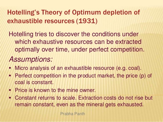 The Optimal Extraction of Exhaustible Resources