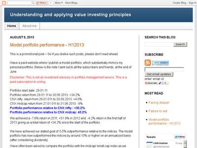 Understanding and applying value investing principles