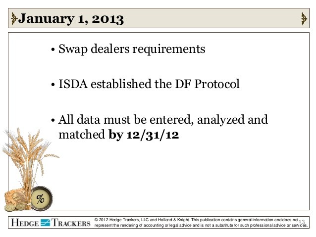 What Every EndUser Needs to Know About the ISDA August 2012 DoddFrank Protocol Finance and