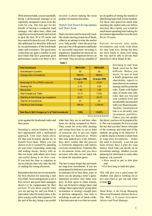 What is a unit trust fund and how does it work