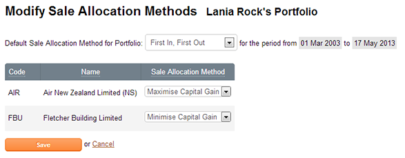 Capital Gain Allocations