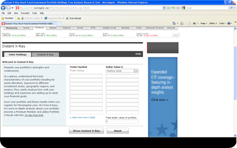 How to Use Morningstar s Instant XRay Tool