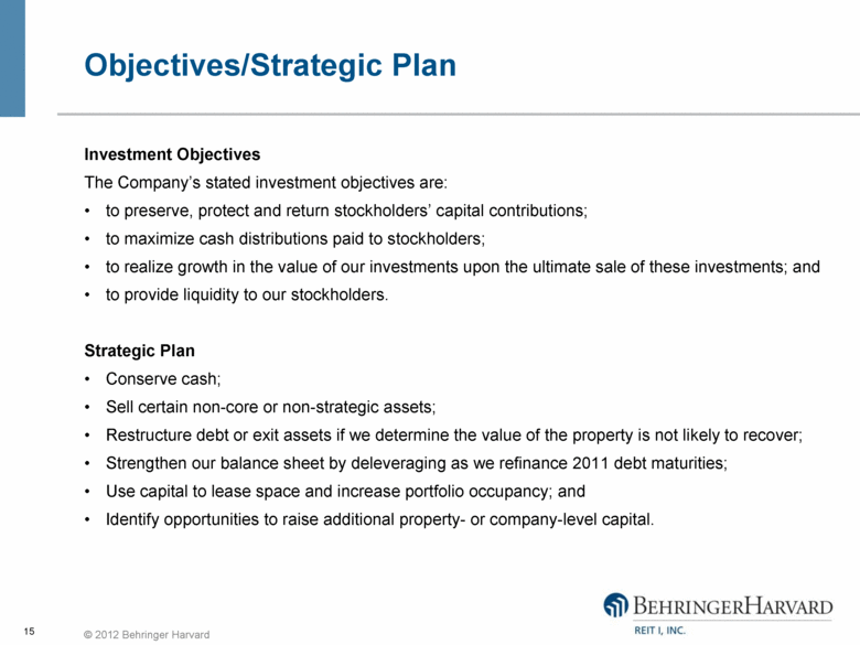 Investment Objectives