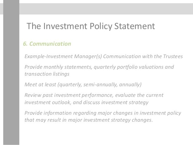 Investment Policy Statements