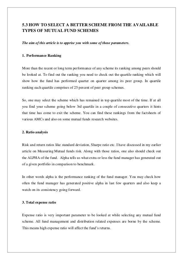 3 Parameters to pick your mutual fund house!