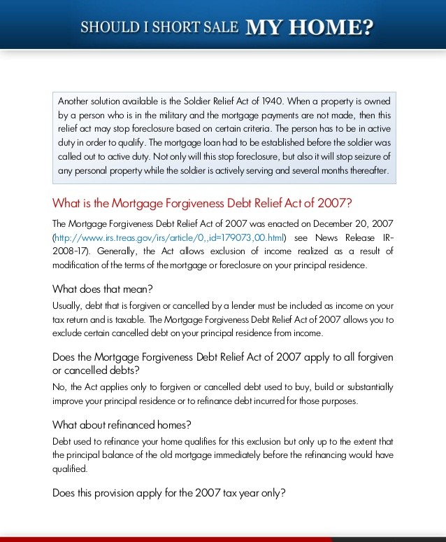 It s Time To Demand The Mortgage Forgiveness Debt Relief Act Extension