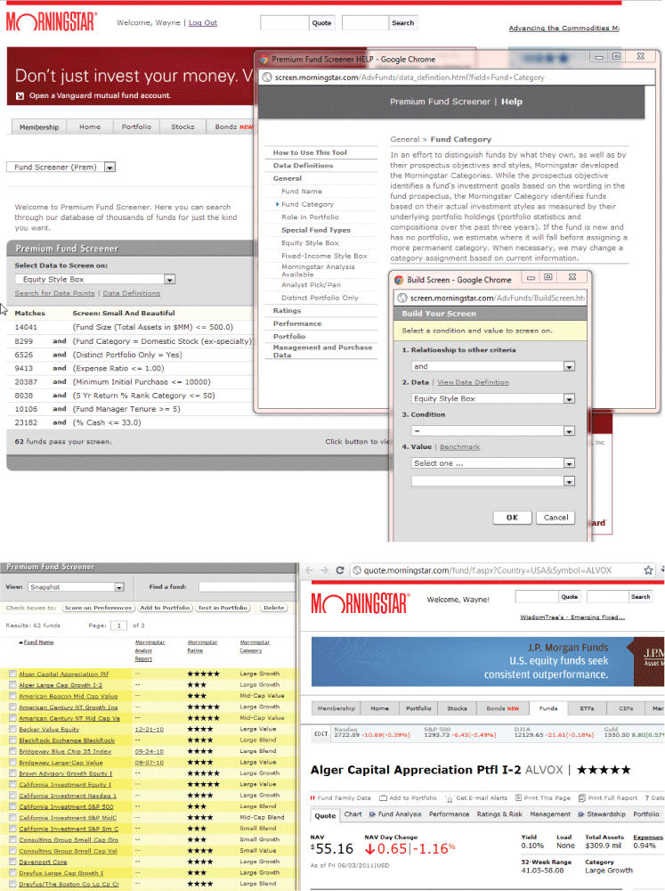 Using The Morningstar Mutual Fund Screener Tool 2015