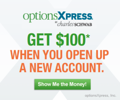 OptionsXpress $100 New Account Bonus