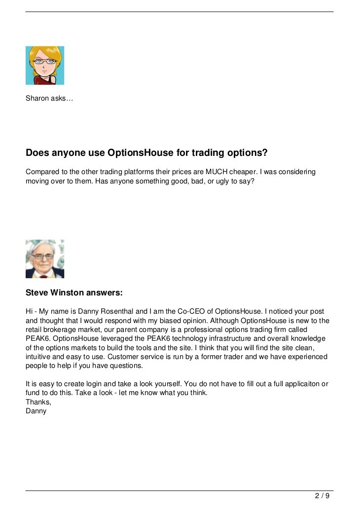 OptionsXpress and OptionsHouse Compared