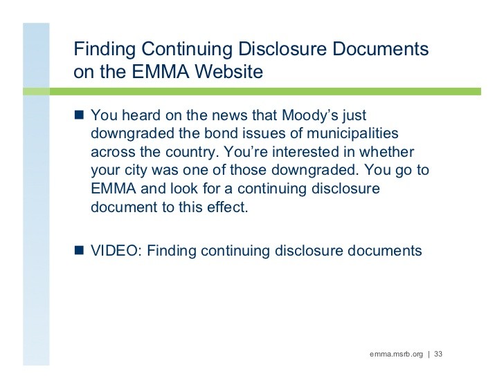 Overview of Continuing Disclosure Requirements for Bond Issuers