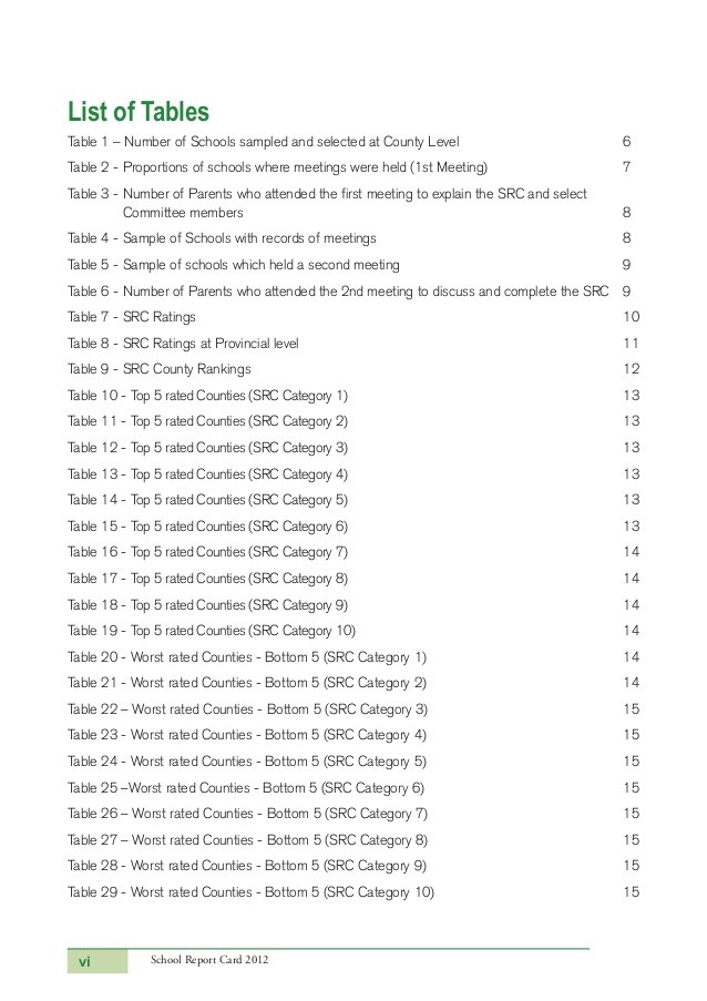 Report Cards On Governance