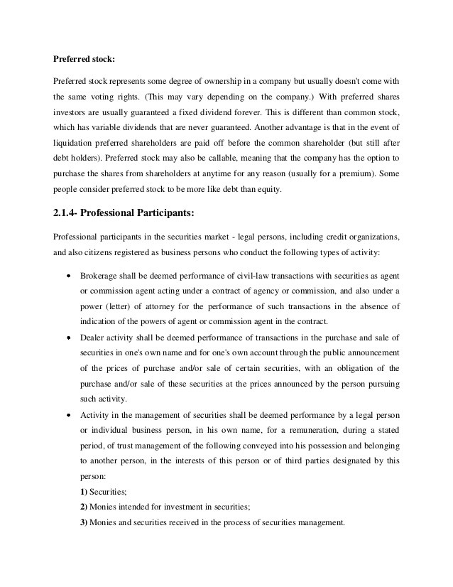 The Power of Preferred Stocks (Research Feature) April 24 2001