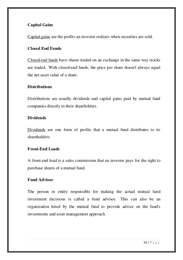 Important Mutual Funds Tax and Capital Gains Facts