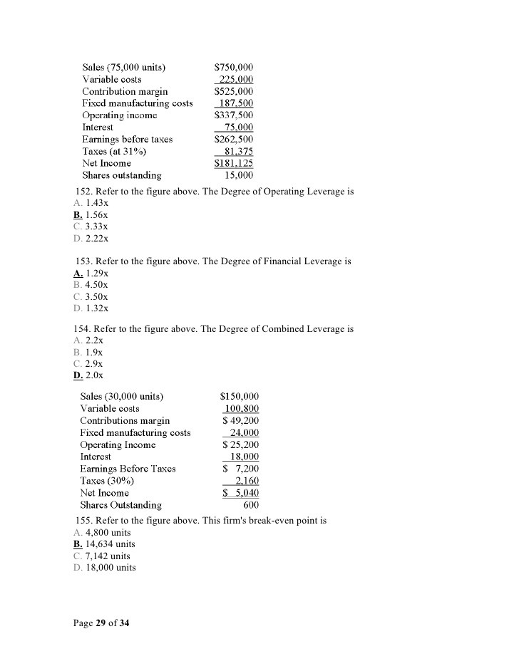 What is degree of financial leverage Questions & Answers