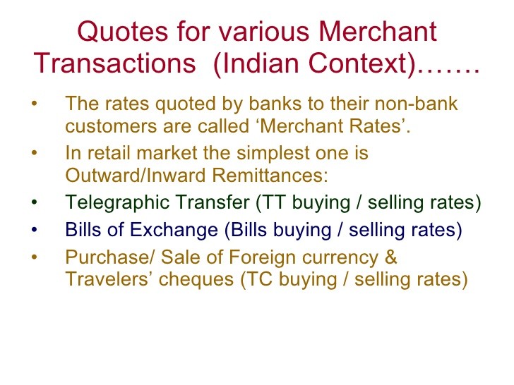 Merchant Rate and Exchange Margin in Foreign Exchange Markets