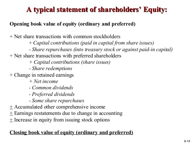 Stockholders’ Equity (Contributed Capital Earned Capital Comprehensive Income Treasury Stock)