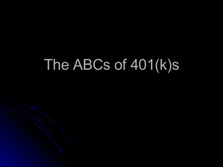 The ABCs of 401(k)s