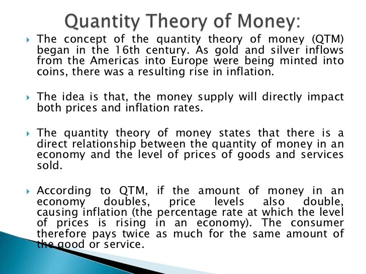 The Quantity Theory Of Mone