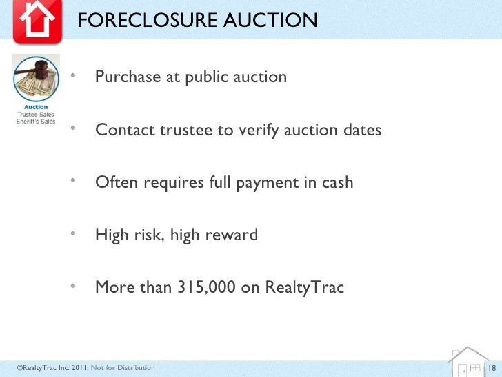 The risks rewards of buying foreclosures