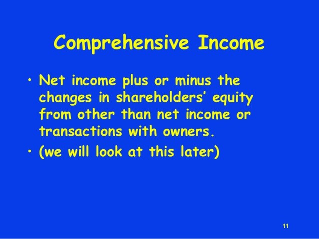 Understanding Other Comprehensive Income